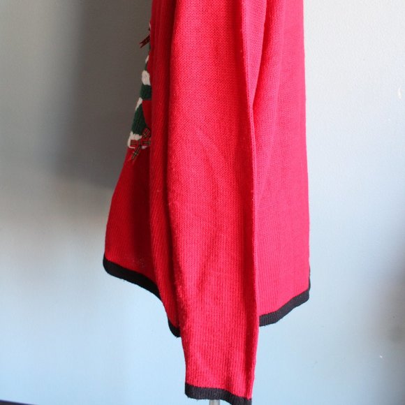 Women's Red/Green Ugly Christmas Tree Sweater ~L~ - Picture 5 of 7
